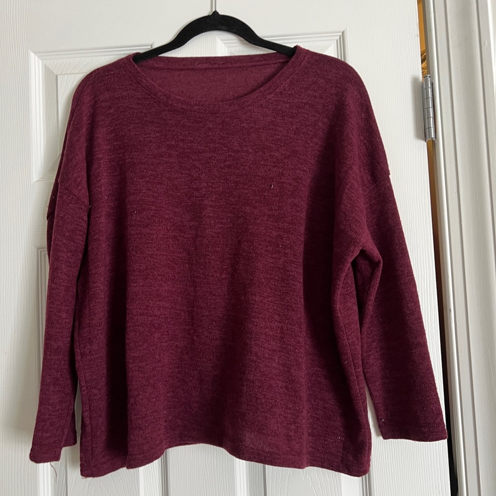 Burgundy Knit Sweater